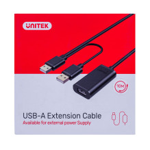 UNITEK Y-278 USB cable USB 2.0 10 m 2 x USB A USB A Black