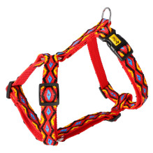 DINGO Guard Winnetou Red dviejų dirželių šunų diržai - M dydis 2x38-70 cm