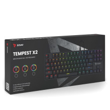 Savio Tempest x2 RGB mechaninė klaviatūra, Outemu MĖLYNA