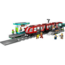 LEGO CITY 60423 miesto centro tramvajus ir stotis