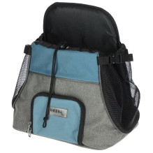 KERBL Vacation travel bag grey-blue - dog / cat carrier up to 8 kg - 31x24x38 cm