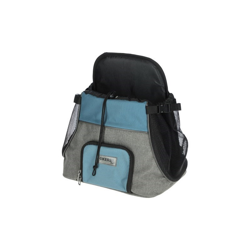 KERBL Vacation travel bag grey-blue - dog / cat carrier up to 8 kg - 31x24x38 cm