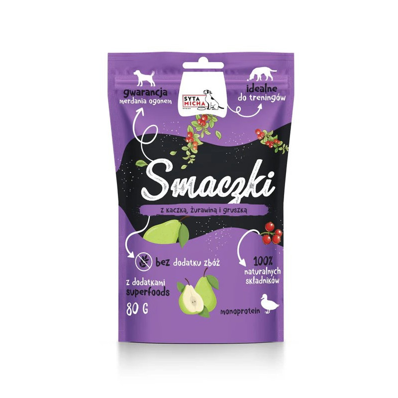 SYTA MICHA Duck, cranberry and pear treats - dog treat - 80 g