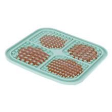 KERBL Slow-eating Licking Mat - Turquoise Tray, Bowl for Dog / Cat - 20x20 cm