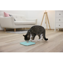 KERBL Slow-eating Licking Mat - Turquoise Tray, Bowl for Dog / Cat - 20x20 cm