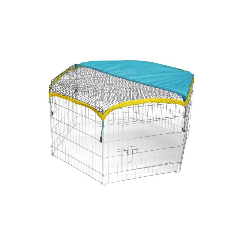 KERBL Modular Playpen for dogs, cats, rabbits - 6 elements 56.5x56.5 cm with doors