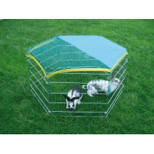 KERBL Modular Playpen for dogs, cats, rabbits - 6 elements 56.5x56.5 cm with doors