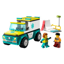 LEGO CITY 60403 EMERGENCY AMBULANCE AND SNOWBOARDER