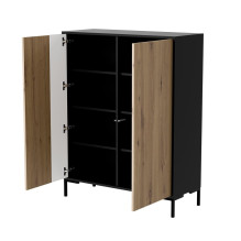 Cama MERCI chest of drawers 100 x 40 x 129 cm black / artisan oak