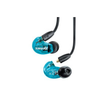 Shure AONIC 215 – į ausis įdedamos ausinės su vienu keitikliu ir 3,5 mm laidu (mėlyna)