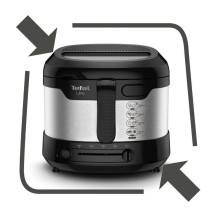 Tefal Uno FF215D Single Atskira 1600 W gruzdintuvė juoda, nerūdijantis plienas