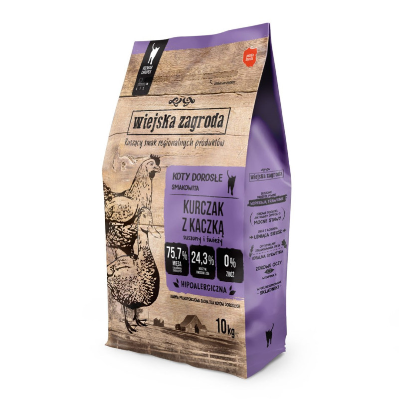 COUNTRY FARM Chicken with Duck - dry cat food - 10 kg