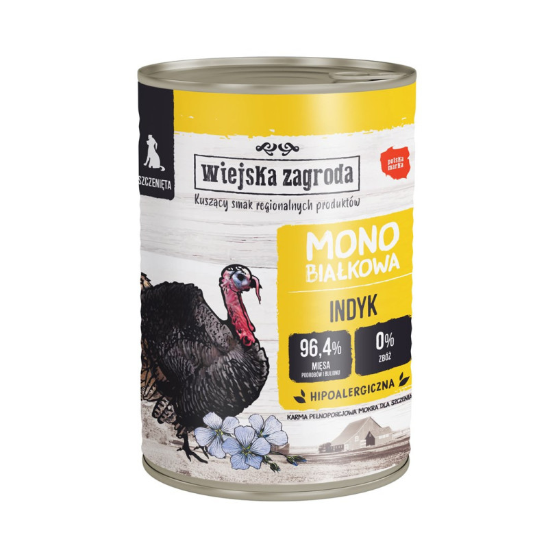 COUNTRY FARM Puppies Monoprotein Turkey - wet dog food - 400g