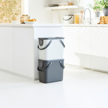 ROTHO Albula Anthracite - waste sorting container - 25l