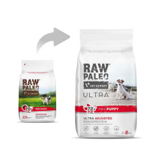 RAW PALEO Ultra Mini Puppy Beef - sausas maistas mažų veislių šuniukams - 2 kg