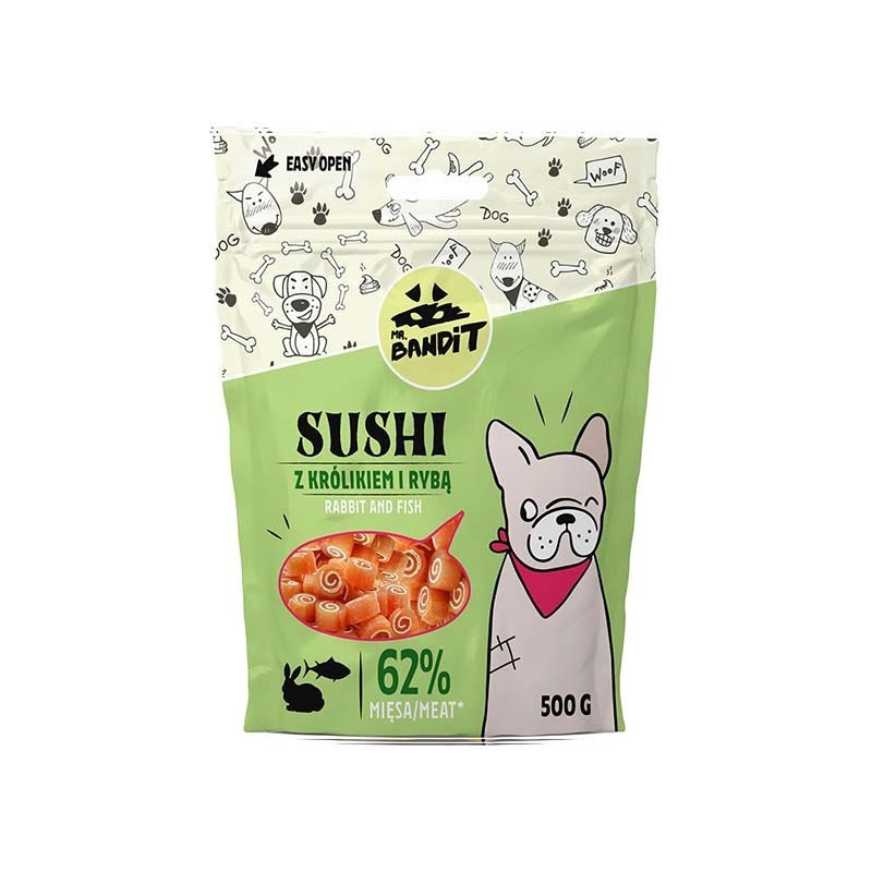 MR. BANDIT SUSHI with Rabbit and Fish - dog treat -500 g