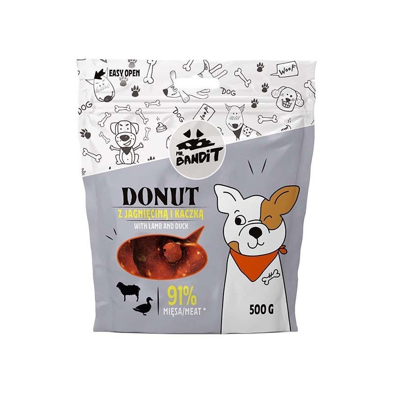 MR. BANDIT DONUT Lamb and duck - dog treat - 500 g