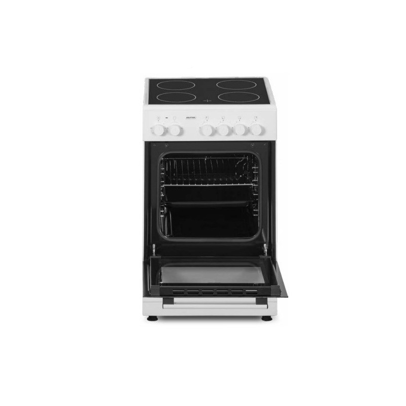 Electric cooker with vitroceramic hob MPM-53-KEC-37 Black and white