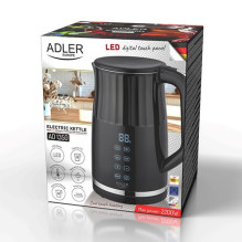 Adler AD 1350 1,7L temperatūros valdomas LED elektrinis virdulys Juoda