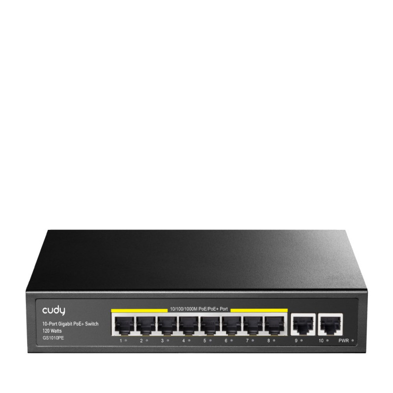 Cudy GS1010PE network switch Gigabit Ethernet (10 / 100 / 1000) Power over Ethernet (PoE) Black