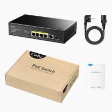 Cudy GS1005PTS1 network switch Gigabit Ethernet (10 / 100 / 1000) Power over Ethernet (PoE) Black