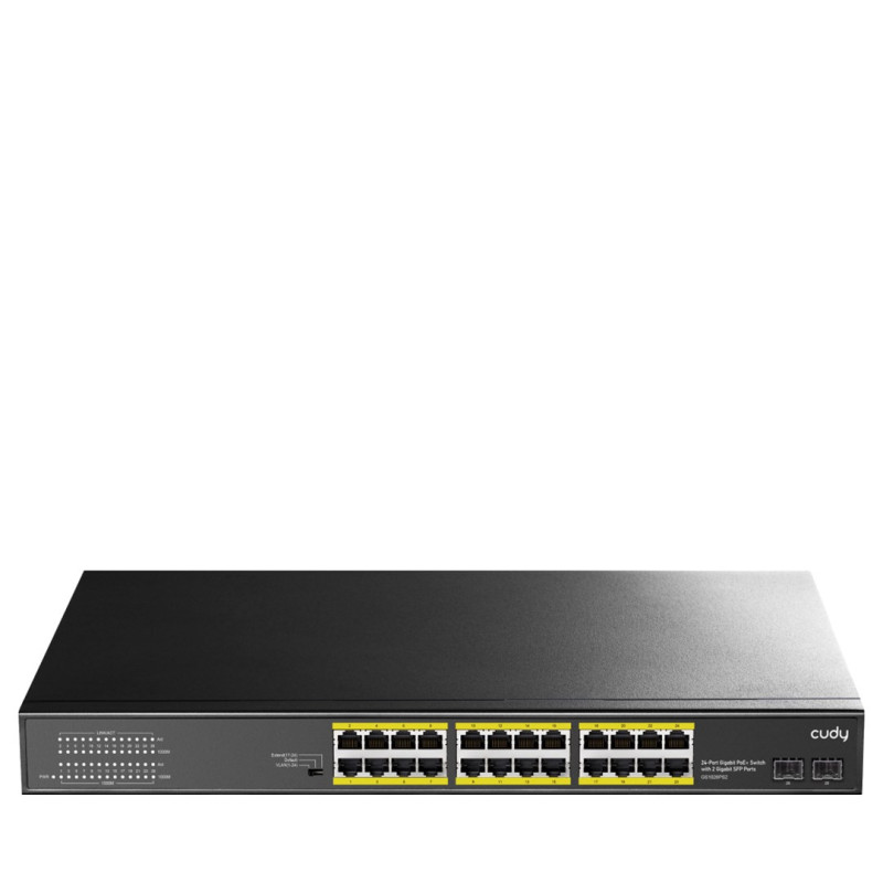 Cudy GS1028PS2 tinklo jungiklis Gigabit Ethernet (10 / 100 / 1000) Maitinimas per Ethernet (PoE) Juodas