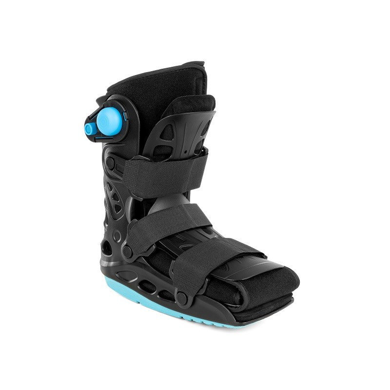 Two-chamber short rigid shin and foot orthosis