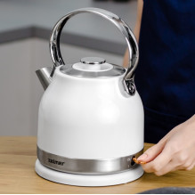 Zelmer ZCK7940 electric kettle 1.5 L 2200 W Stainless steel, White