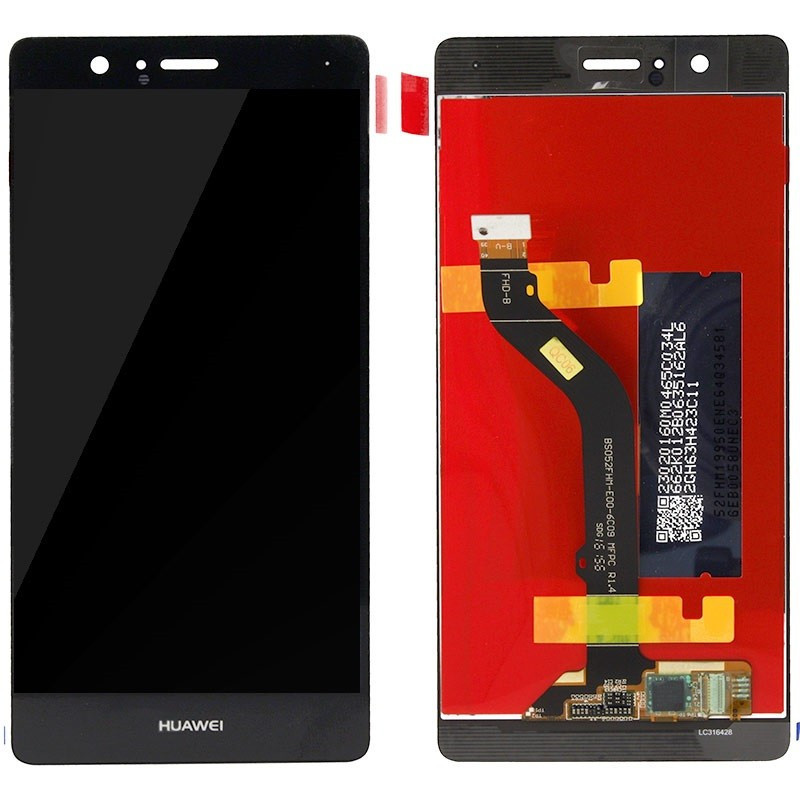 Huawei P9 lite black ekranas su lietimui jautriu ekranu juoda spalva