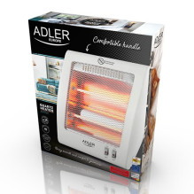 Adler AD 7709 Indoor White 800 W Kvarcinis elektrinis patalpų šildytuvas