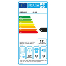 GreenBlue GB410 Electric Tumble Dryer 3kg 830W Vented 5 Drying Programs Compact Table Top Contertop Wall Moountable Port