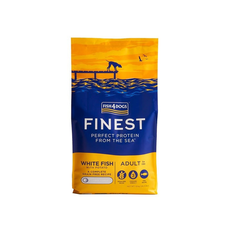 FISH4DOGS Finest Ocean White fish Large Adult - dry dog food - 1,5kg