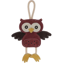 KERBL Owl - Leather Dog Toy - 31x22x3 cm