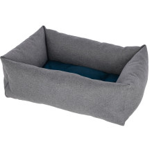 KERBL Ely Pet Bed - Grey-Turquoise - 60 x 45 x 23 cm