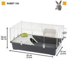 FERPLAST Rabbit 100 - rabbit cage + Vitapol Smakers