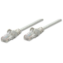 „Intellinet“ tinklo pataisymo kabelis, Cat5e, 3 m, pilkas, CCA, U / UTP, PVC, RJ45, paauksuoti kontaktai, be kliūčių, įk