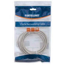 „Intellinet“ tinklo pataisymo kabelis, Cat5e, 3 m, pilkas, CCA, U / UTP, PVC, RJ45, paauksuoti kontaktai, be kliūčių, įk