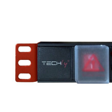 Techly I-CASE STRIP-81UD maitinimo paskirstymo blokas (PDU) 8 kintamosios srovės lizdas (-iai) 1U juoda, raudona