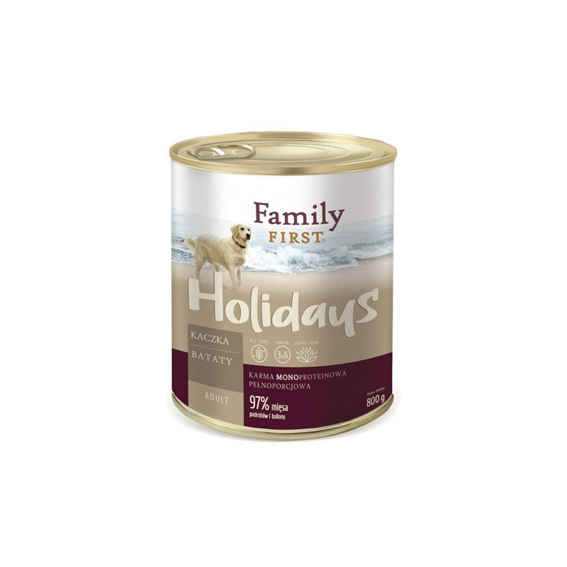 FAMILY FIRST Holidays Adult Duck with sweet potatoes - Wet dog food - 800 g