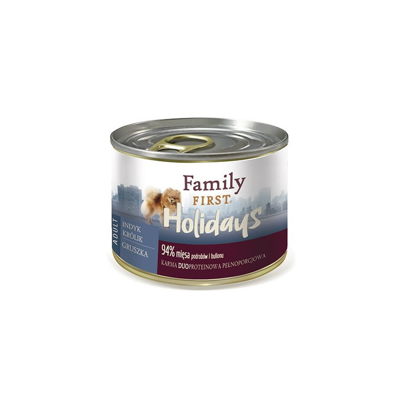 FAMILY FIRST Small Turkey, rabbit, pear - Wet dog food - 200 g