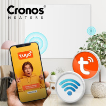 Cronos Synthelith Pro CRP-300TWP 300W baltas infraraudonųjų spindulių šildytuvas su WiFi ir nuotolinio valdymo pultu