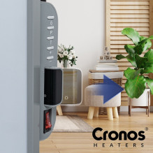 Cronos Synthelith PRO CRP-770TWP 770W Pilnai pilkas infraraudonųjų spindulių šildytuvas su WiFi ir nuotolinio valdymo pu