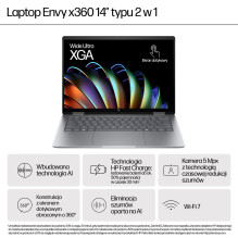 HP Envy x360 2-in-1 nešiojamasis kompiuteris 14-fa0400nw AMD Ryzen™ 5 8640HS hibridinis (du viename) 35,6 cm (14 colių) 