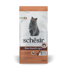 SCHESIR Adult Sterilized &amp; Light Rich in chicken - dry cat food - 10kg