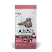 SCHESIR Adult Sterilized &amp; Light with ham - dry cat food - 10kg