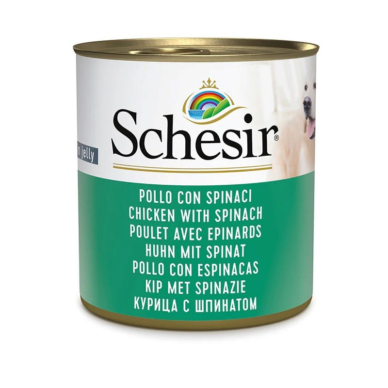 SCHESIR Chicken with spinach in jelly - wet dog food - 285g