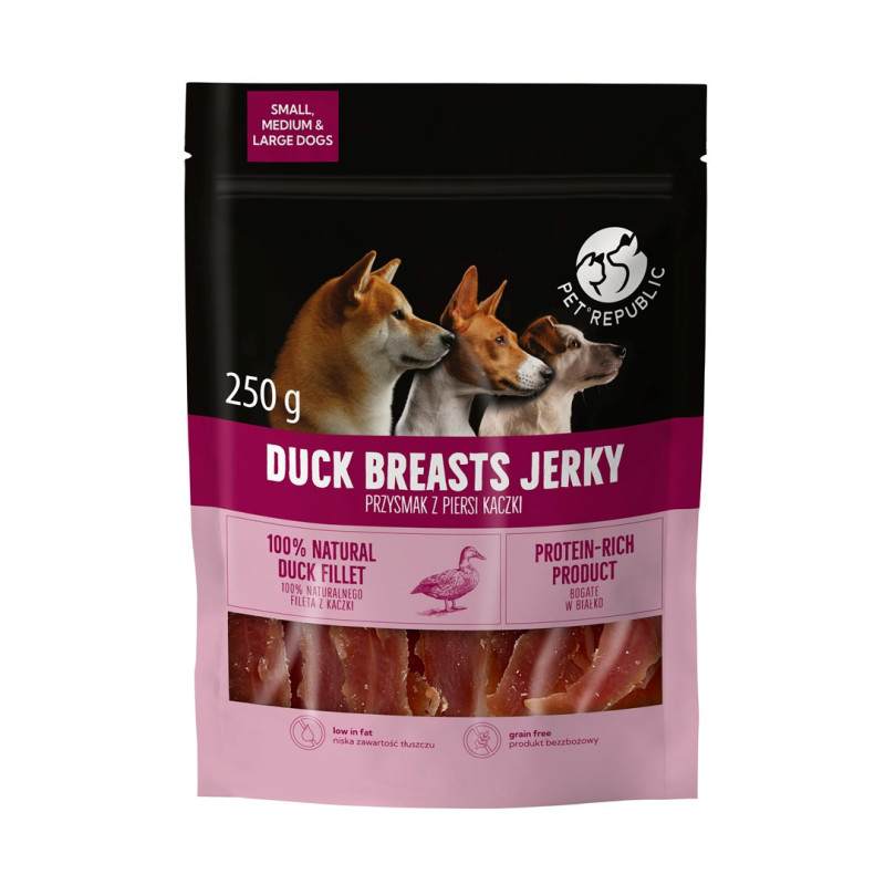 PETREPUBLIC Duck breasts jerky - dog treat - 250g