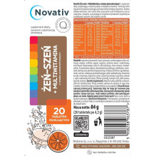 Novativ Ginseng + Multivitamin 20 šnypščiosios tabletės