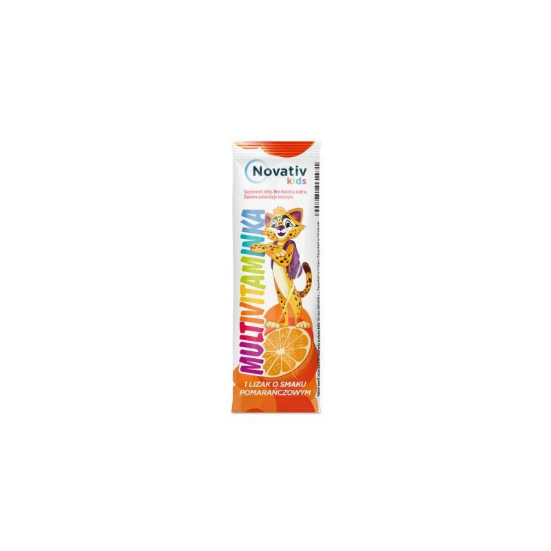 Novativ kids Multivitamin lollipops, 30 pcs ( orange flavour)