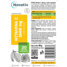 Novativ Vitamin C 1000 mg., 20 tablečių